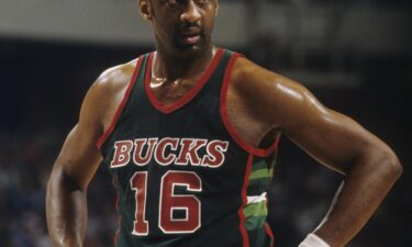 Bob Lanier seen at the Eastern Conference Finals in 1983 when he played for the Milwaukee Bucks.