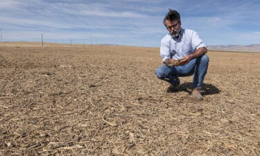 A farmer on his property in Huron