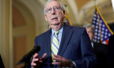 U.S. Senate Minority Leader Mitch McConnell (R-KY) speaks to reporters following the weekly Republican policy luncheons