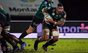 Kelly Meafua during the Pro D2 match between Montauban and Perpignan at Sapiac stadium in Montauban on January 30