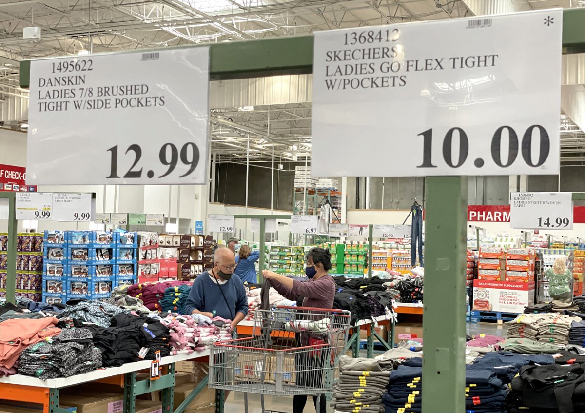 <i>Justin Sullivan/Getty Images</i><br/>Customers shop for clothing at a Costco store on July 13