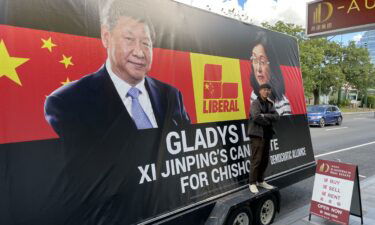 A poster that claims Chinese President Xi Jinping backs a Liberal candidate.