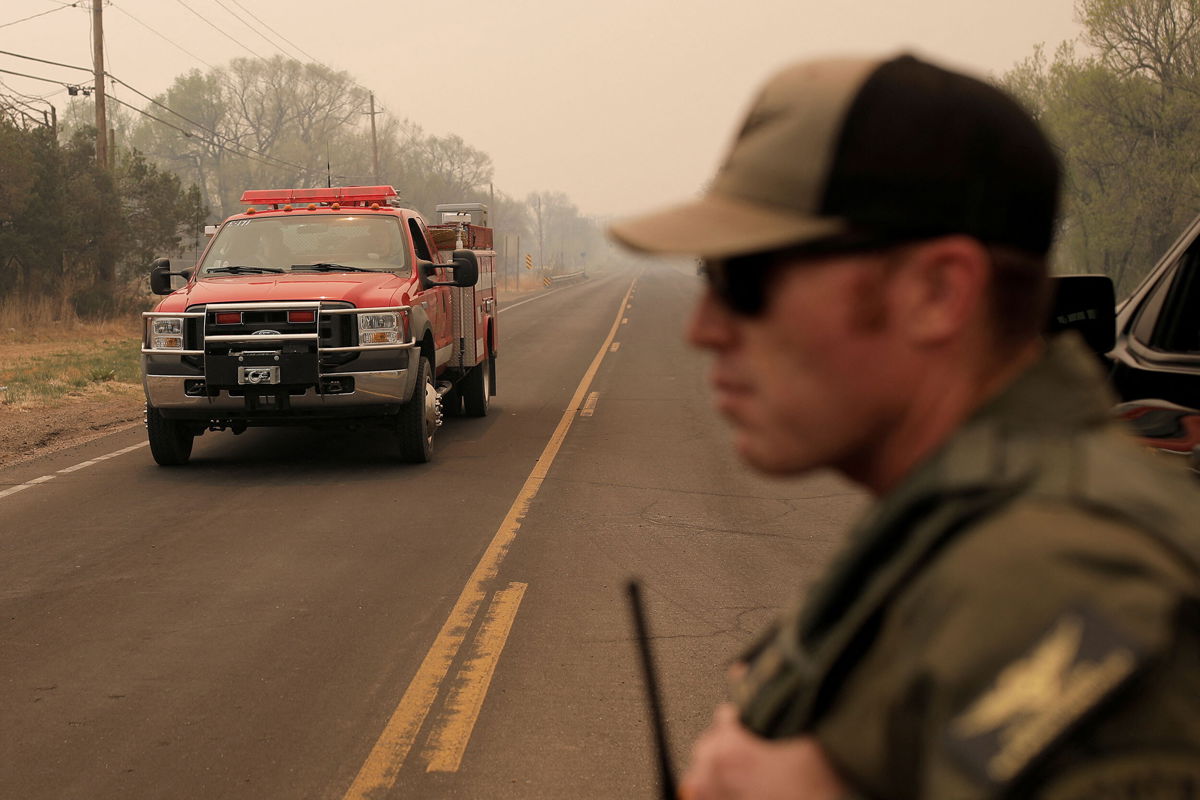 <i>Adria Malcolm/Reuters</i><br/>New Mexico governor asks Biden for more wildfire help: 'I have 6