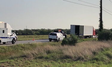 Authorities found dozens of people in the back of a tractor-trailer in southeast Texas.