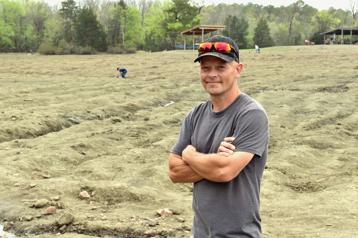 <i>Courtesy Arkansas State Parks</i><br/>Adam Hardin has spent more than a decade looking for diamonds at the park. His sustained efforts paid off big in April.