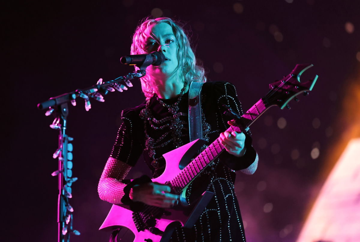 <i>Amy Sussman/Getty Images</i><br/>Phoebe Bridgers performs on the Outdoor Theatre stage during the 2022 Coachella Valley Music and Arts Festival in Indio