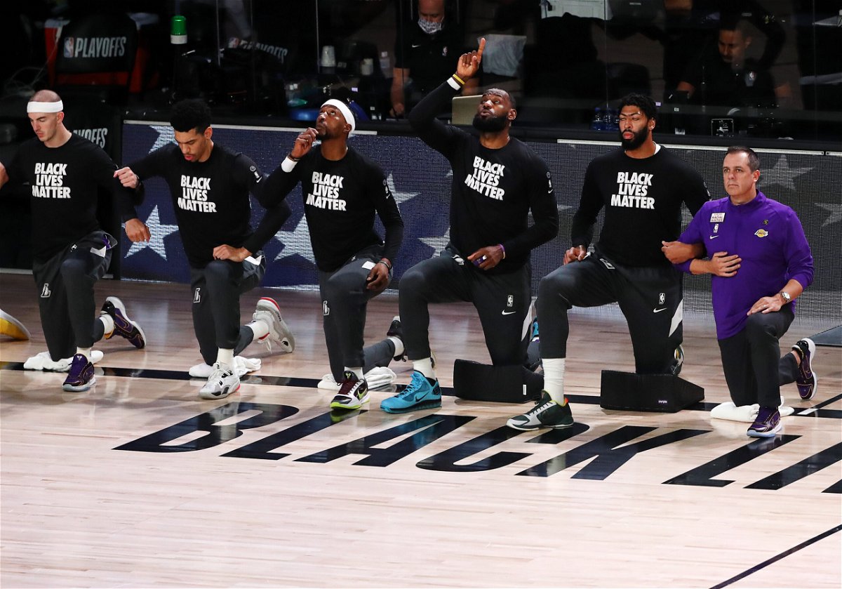 <i>Michael Reaves/Getty Images North America/Getty Images</i><br/>Athletes that showed support for progressive social issues received a 