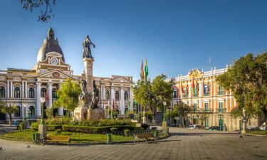 The Plaza Murillo and Bolivian Palace of Government in La Paz. Bolivia became a Level 1 destination on May 9.