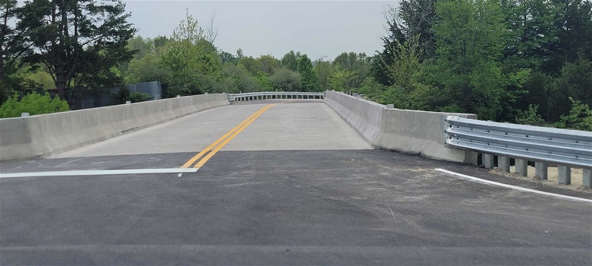 The rebuilt Sorrels Overpass after it opened Tuesday, May 10, 2022.