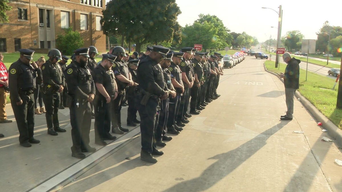 <i>WDJT</i><br/>The Milwaukee Police Department honored one of their fallen officers during a roll call Tuesday