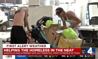 An East Nashville man and some of his friends are braving the scorching hot weather. They have been loading up their vehicles with water and snacks to give to people in homeless camps.