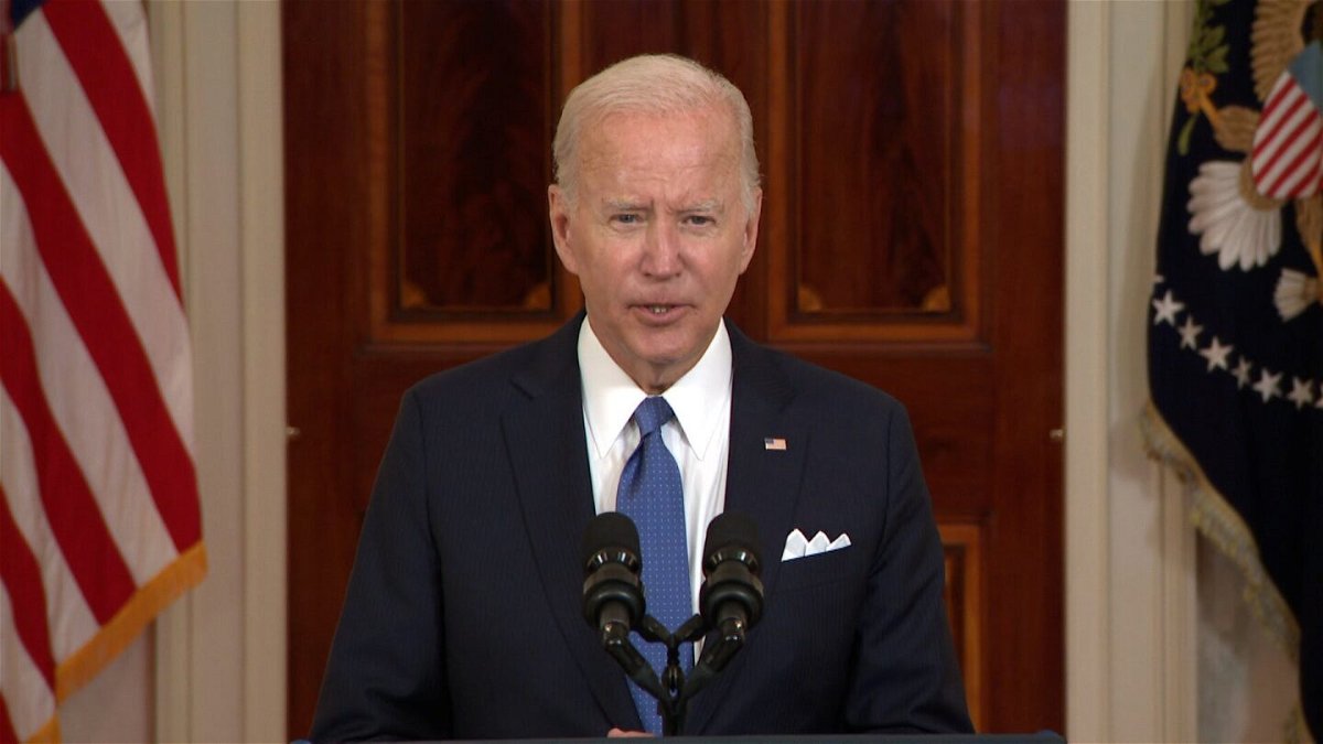 <i>Pool</i><br/>President Joe Biden speaks from the White House on Friday