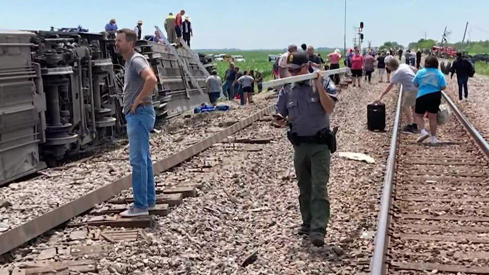 <i>KCTV</i><br/>Three people have died and approximately 50 people were injured after an Amtrak train hit a dump truck and derailed southwest of Mendon