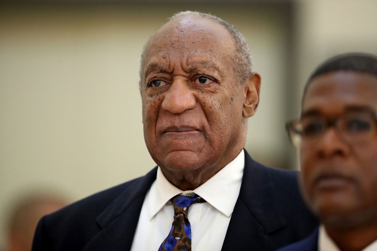 <i>David Maialetti/Pool/Getty Images</i><br/>Actor and comedian Bill Cosby returns to the courtroom during his sexual assault trial sentencing in Norristown