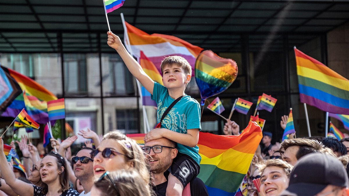 <i>Amadeusz Swierk/SOPA Images/LightRocket/Getty Images</i><br/>Support from parents and caregivers can make a positive impact on a LGBTQ child's mental health.