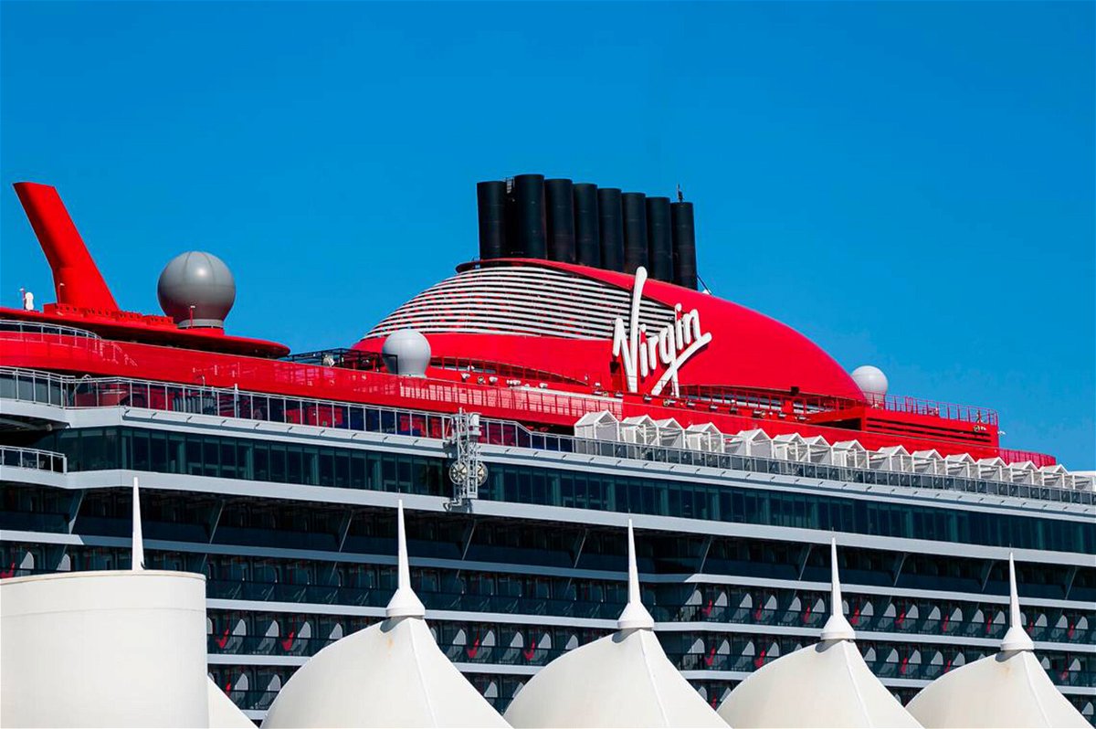 <i>Matias J. Ocner/Miami Herald/Tribune News Service/Getty Images</i><br/>An outside view of Virgin Voyages' Scarlet Lady cruise ship docked at PortMiami on September 28