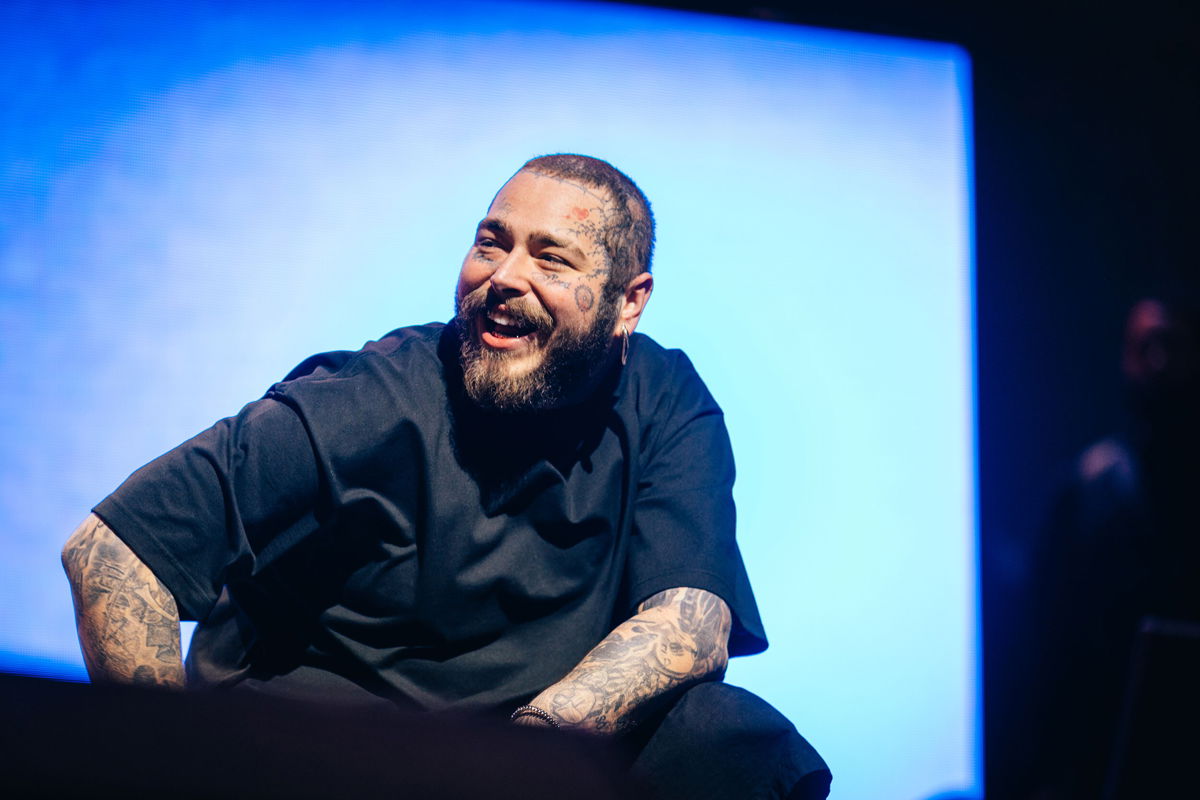 <i>Matt Winkelmeyer/Getty Images for Coachella</i><br/>Post Malone performs at the Sahara Tent at 2022 Coachella Valley Music and Arts Festival weekend 1 - day 2 on April 16