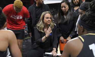 Becky Hammon directs her team during the game against the Los Angeles Sparks on May 23.