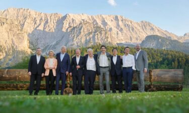 President Joe Bien and fellow G7 leaders are pictured during the G7 Summit held at Elmau Castle