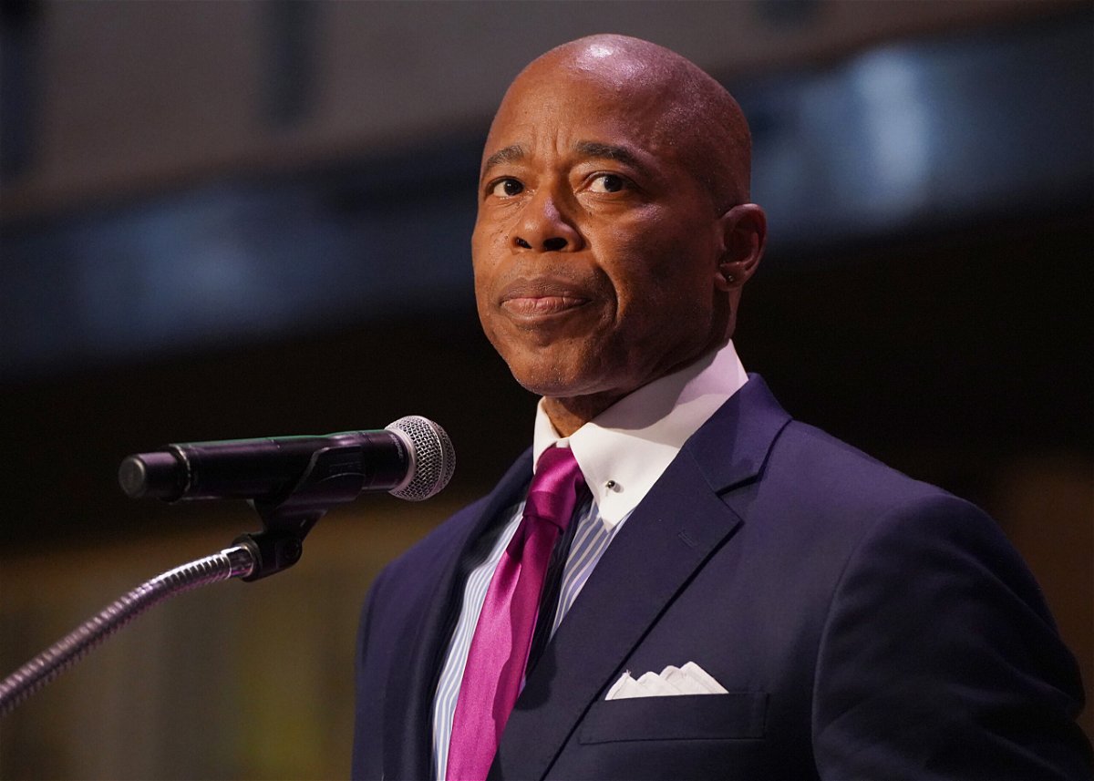 <i>Jared Siskin/Patrick McMullan/Getty Images</i><br/>New York City Mayor Eric Adams is pictured on May 5. Four LGBTQ groups say they will boycott New York City's June 7 pride reception
