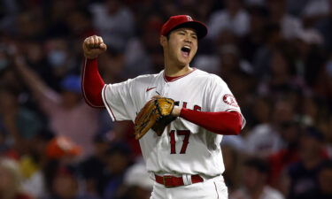 Shohei Ohtani celebrates against the Boston Red Sox in what would be the Angels' first win since May 24.