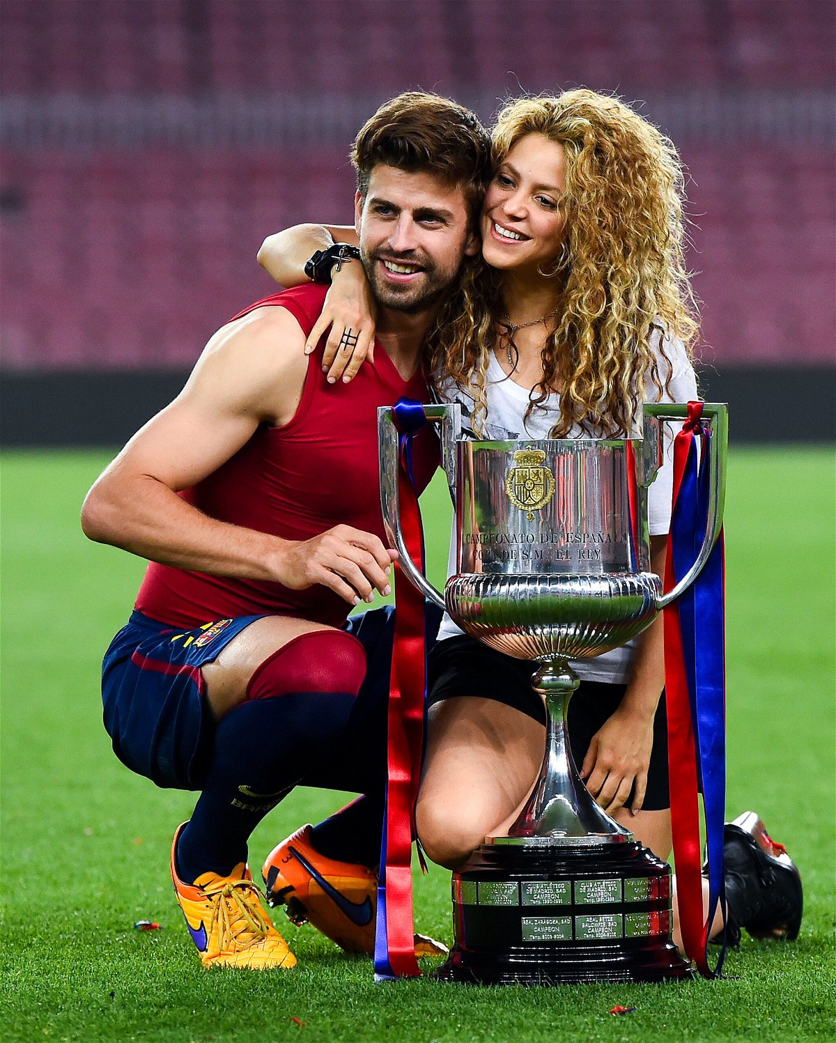<i>David Ramos/Getty Images Europe/Getty Images</i><br/>FC Barcelona Gerard Pique and singer Shakira