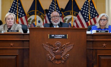 Chairman Bennie Thompson delivers his opening statement as the House January 6 committee holds its first hearing of the month on Capitol Hill