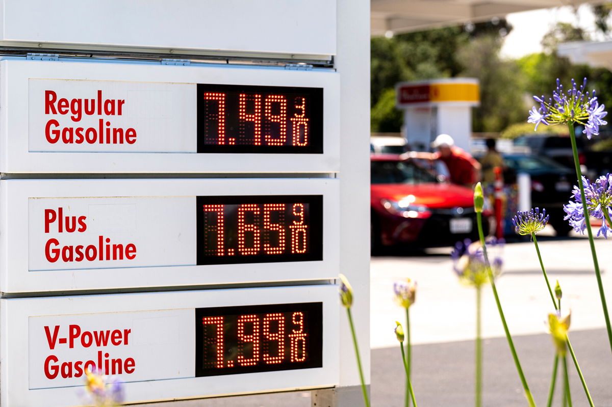 <i>David Paul Morris/Bloomberg/Getty Images</i><br/>Why gas prices always end in 9/10 of a cent.  Fuel prices at a Shell station in Menlo Park