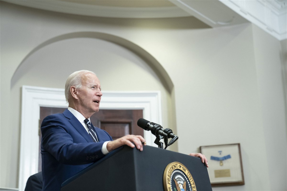 US President Joe Biden speaks about Covid-19 vaccines for children under five in the Roosevelt Room of the White House in Washington, D.C., US, on Tuesday, June 21, 2022. 