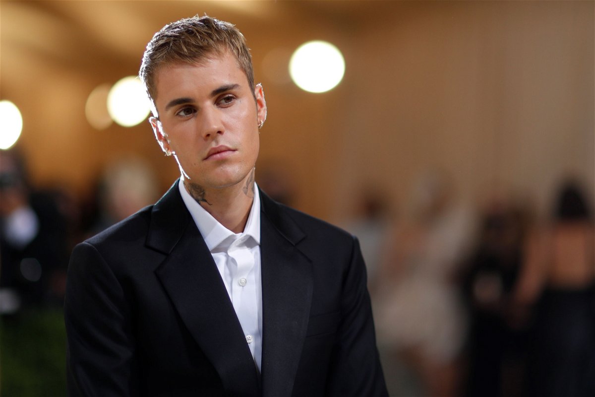 <i>Mario Anzuoni/Reuters</i><br/>Justin Bieber at the Met Gala in New York City in September 2021. Bieber announced that he is taking a break from performing because he is suffering from paralysis on one side of his face.