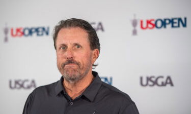 Phil Mickelson addresses the media during a press conference before the start of the 122nd US Open.