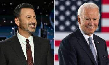 President Joe Biden will make his first in-person appearance on a late night talk show when he stops by "Jimmy Kimmel Live!" Wednesday night.