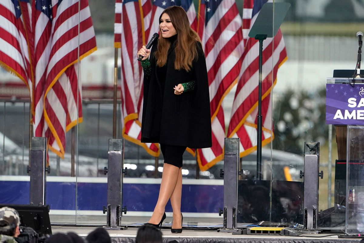 <i>Jacquelyn Martin/AP</i><br/>Kimberly Guilfoyle speaks