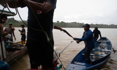 Indigenous groups search for missing British journalist Dom Phillips and Brazilian Indigenous affairs specialist Bruno Pereira on the Itaquaí River in Brazil's Javari Valley on June 9.