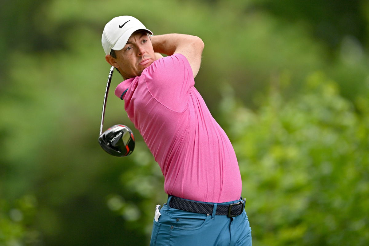 <i>Minas Panagiotakis/Getty Images North America/Getty Images</i><br/>Rory McIlroy drives from the 15th tee during the final round at the Canadian Open.