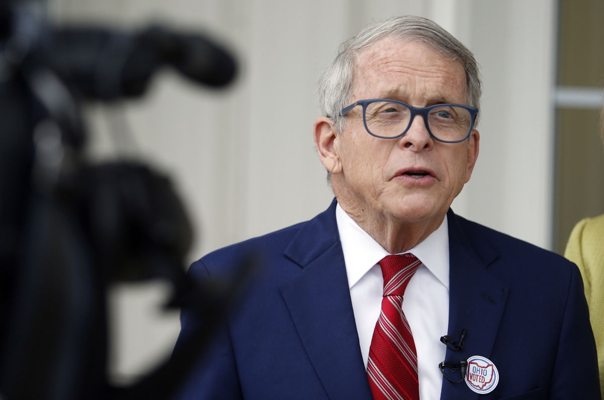 <i>Paul Vernon/AP</i><br/>Ohio Gov. Mike DeWine on June 13 signed a bill into law that makes it easier for teachers and staff to carry guns on school premises.