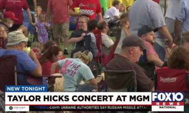 Thousands gathered at Mary G. Montgomery High School Saturday for the Taylor Hicks concert.