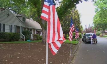 Just two days before the Fourth of July someone stole dozens of American flags from a Washington County neighborhood.