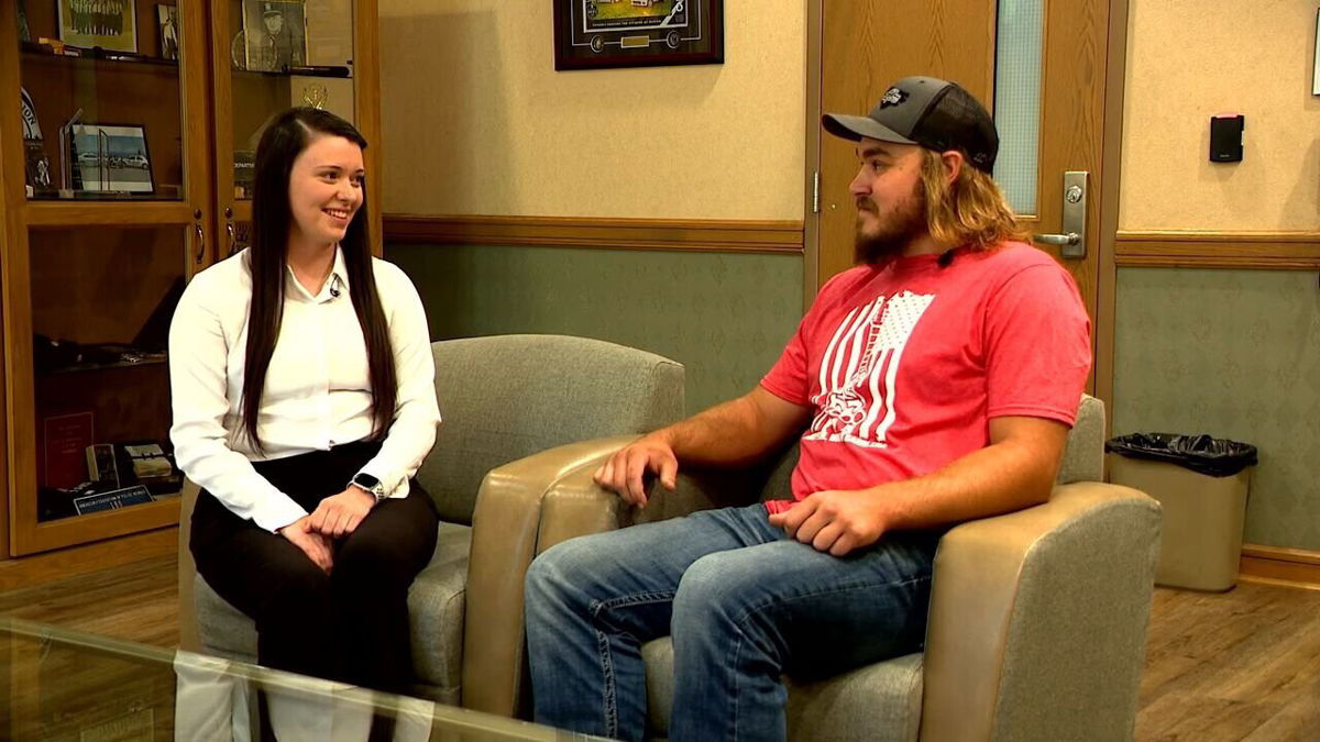 <i>WLOS</i><br/>21-year-old Trevor Self was recognized on June 21 by the department for his heroic efforts to pull the trapped officer from her car.