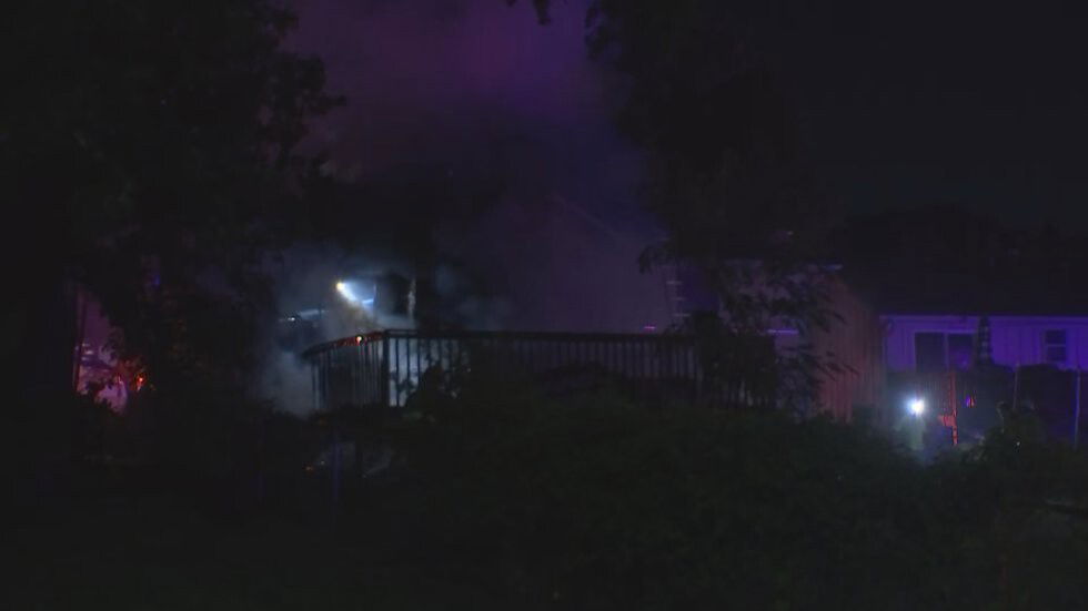 <i>KCTV</i><br/>Two families were displaced in an early Tuesday morning house fire that hit two homes and injured two firefighters.