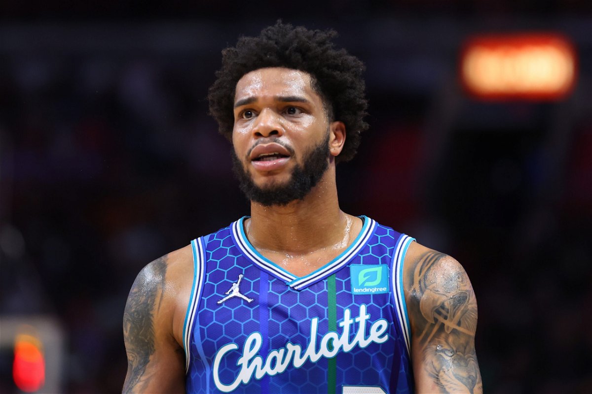 <i>Michael Reaves/Getty Images</i><br/>Charlotte Hornets forward Miles Bridges was charged with felony domestic and child abuse stemming from an alleged assault on his partner that happened in front of their children