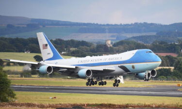 Air Force One carrying the President of the United States