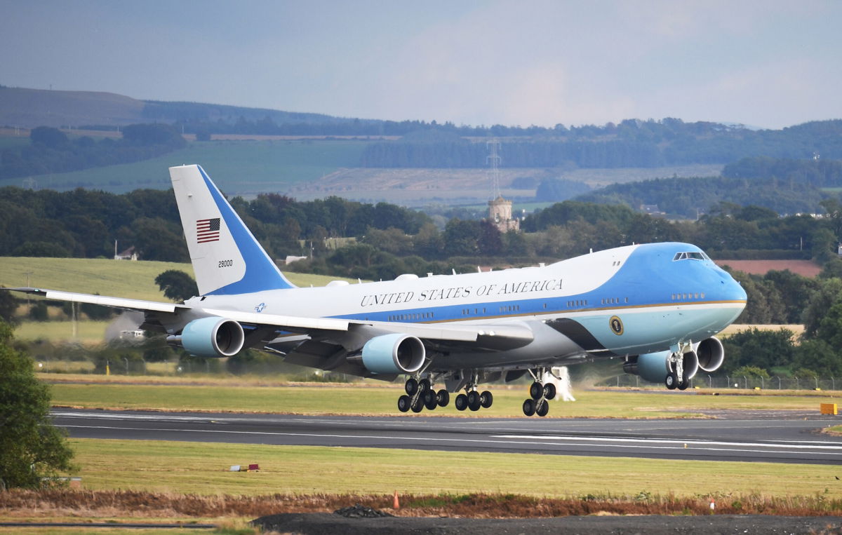 <i>Jeff J Mitchell/Getty Images</i><br/>Air Force One carrying the President of the United States
