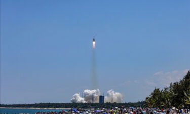 Large crowds of space enthusiasts watching watched China's launch of the Wentian lab module from tropical Hainan Island on a hot Sunday afternoon.