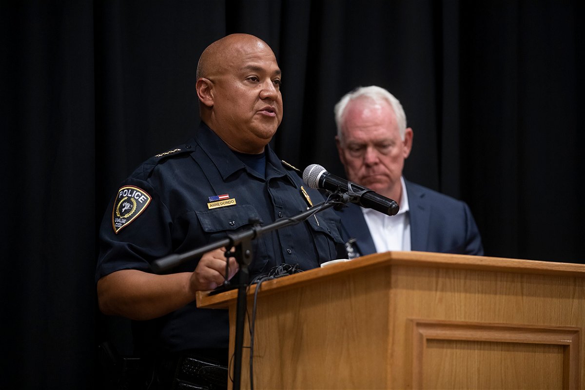 <i>Mikala Compton/Austin American-Statesman/USA Today Network/FILE</i><br/>Uvalde Police Chief Pete Arredondo on May 24. A special school board meeting scheduled for Saturday morning in Uvalde