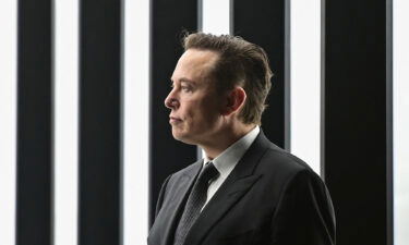 Tesla CEO Elon Musk is pictured as he attends the start of the production at Tesla's "Gigafactory" on March 22