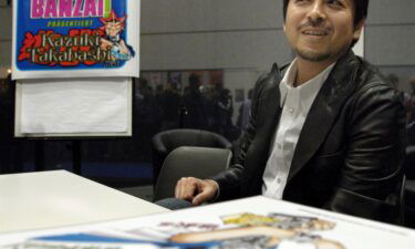 Manga star and inventor of Yu-gi-oh! cards Kazuki Takahashi at the Leipzig Book Fair March 19