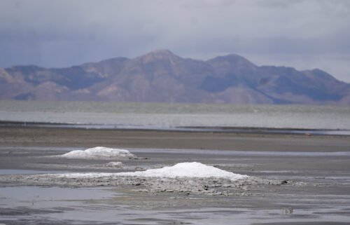 The Great Salt Lake in Utah has dropped to its lowest level on record for the second time in less than a year as a climate change-fueled megadrought tightens its grip in the West.