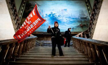 Protesters supporting then-President Donald Trump storm the US Capitol on January 6