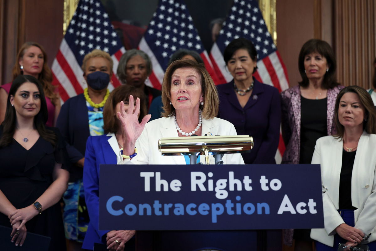 <i>Win McNamee/Getty Images</i><br/>House Speaker Nancy Pelosi speaks during an event on Capitol Hill earlier this week in Washington